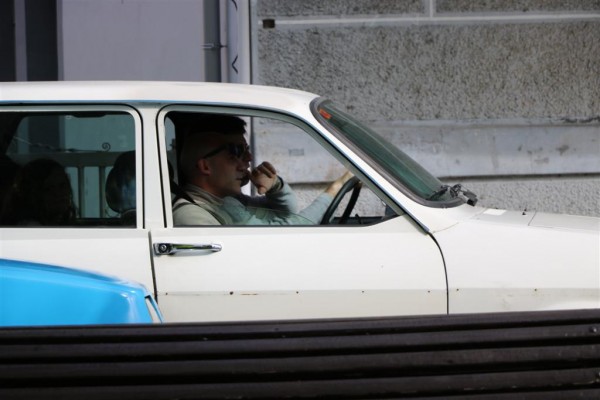 Angulo y Rubén tomando las riendas de la caravana para salir hacia Navelgas el domingo